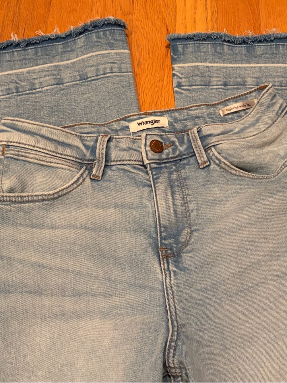 Wrangler Release Hem High Rise Wide Leg Jeans - Picture 5 of 8